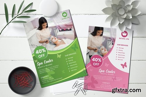Corporate spa flyer template