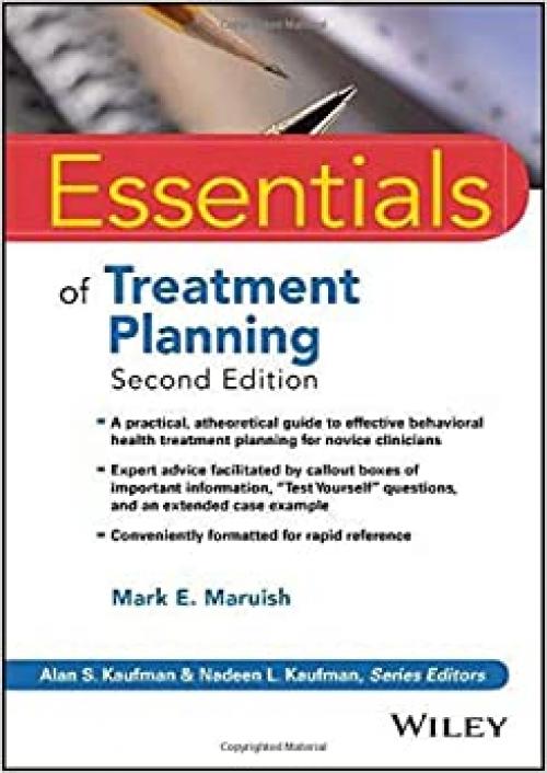 Essentials of Treatment Planning (Essentials of Psychological Assessment) - 1119533309