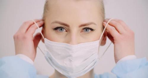 Videohive - Woman Wearing Protective Mask Coronavirus Covid-19