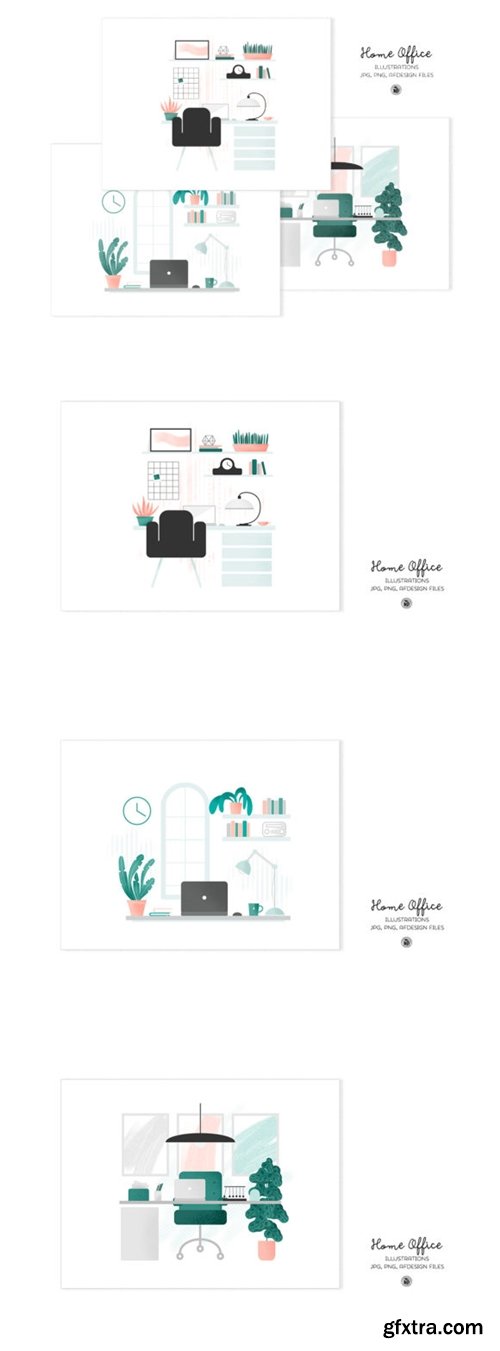 Stock Vector - Home Office Illustrations