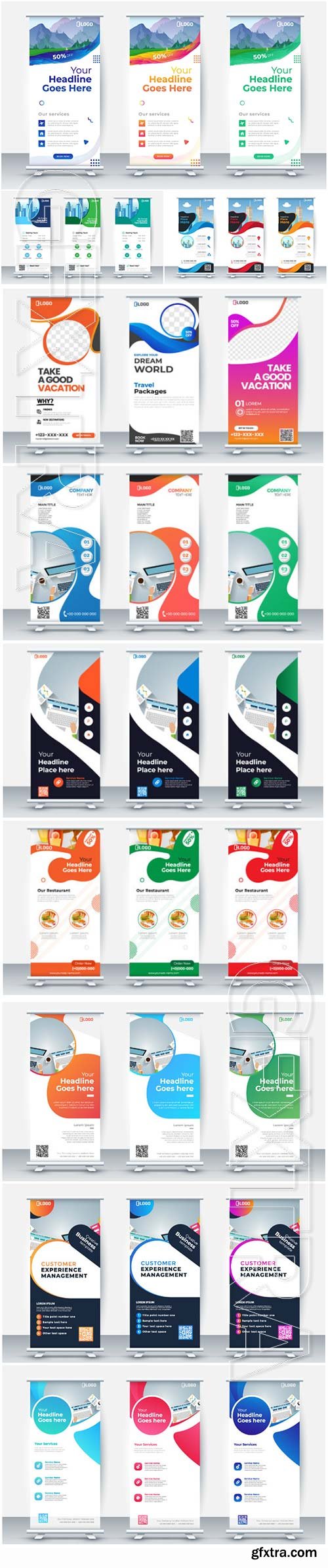 Business roll up banner, vector poster brochure flat design Business roll up banner, vector poster brochure flat design