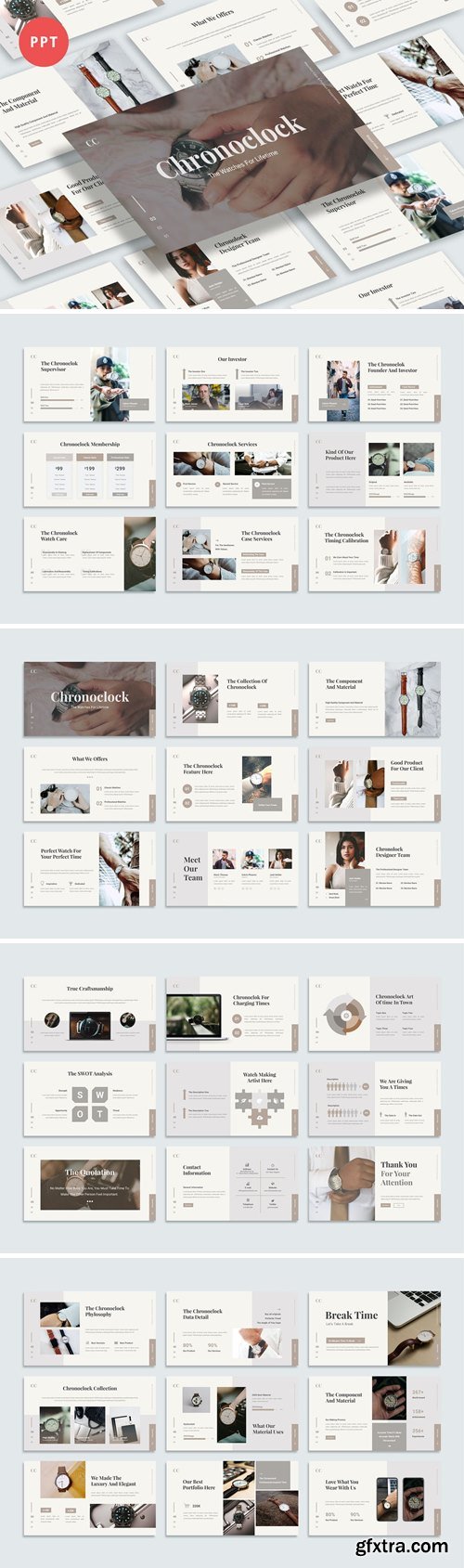 Chronoclock Powerpoint, Keynote and Google Slides Templates