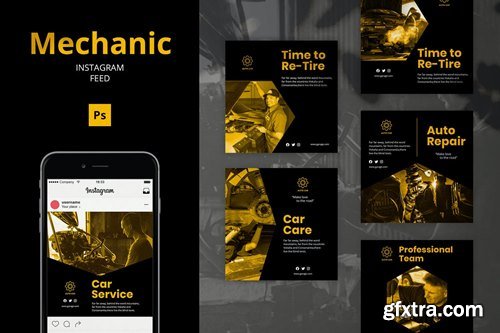 Mechanic Instagram Feed Post Template