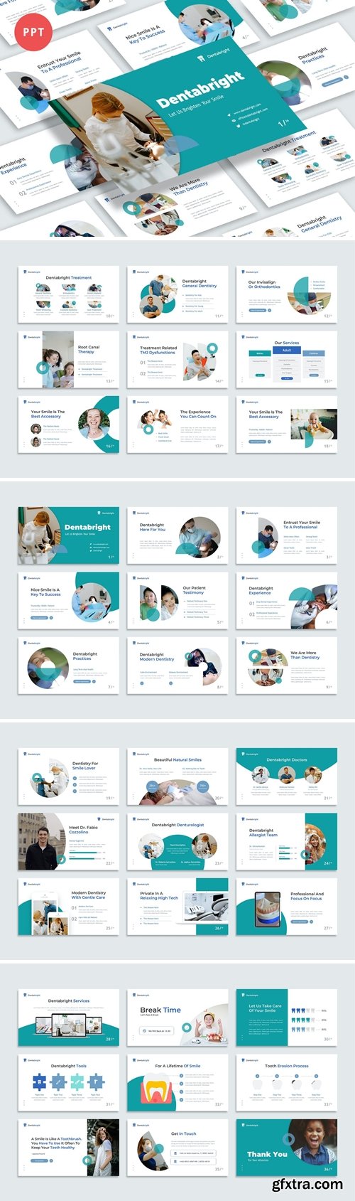 Dentabright Powerpoint, Keynote and Google Slides Templates