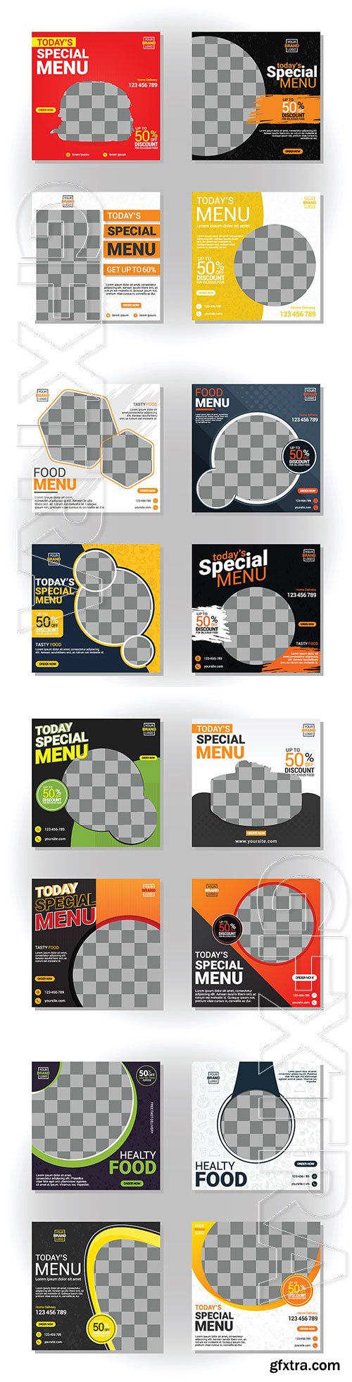 Food social media post collection card template # 4