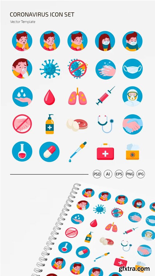 25 COVID-19 Icon Set 25 COVID-19 Icon Set