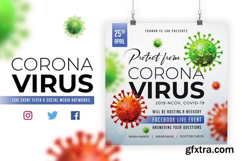 Coronavirus Flyer & Social Media Artwork