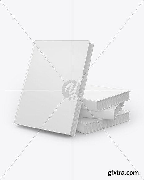Hardcover Books w/ Glossy Cover Mockup 58775