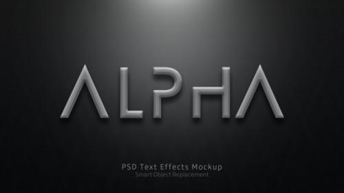 Alpha 3d Text Effects Template Premium PSD