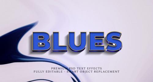 Blues Text Style Effect Premium PSD
