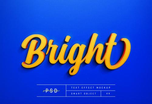 Customizable Bright Text Style Effect Mockup Template Premium PSD