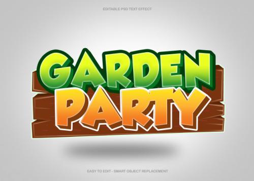 Garden Party Text Effect Premium PSD