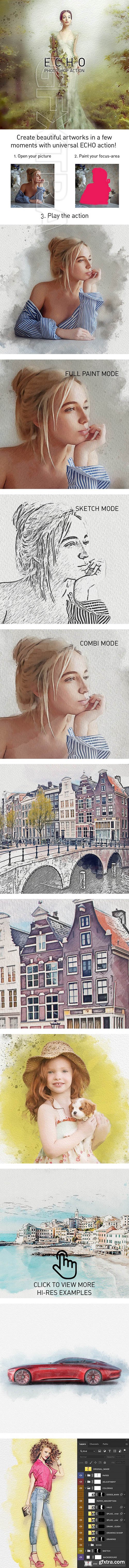 GraphicRiver - ECHO Universal Paint Sketcher Photoshop Action 26310061