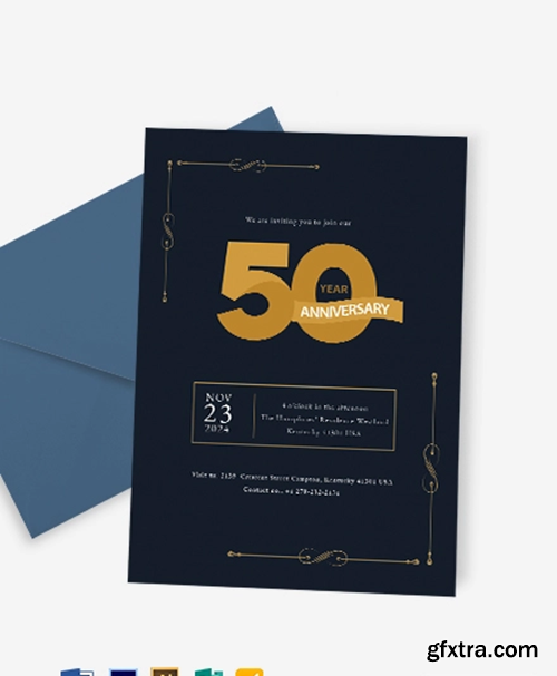 50th-Anniversary-Invitation-Template 50th-Anniversary-Invitation-Template