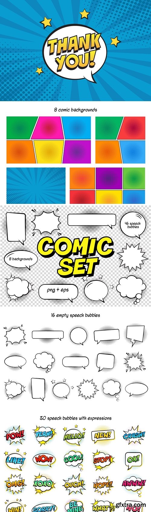 CreativeMarket - Big Comic Elements Set 4317435