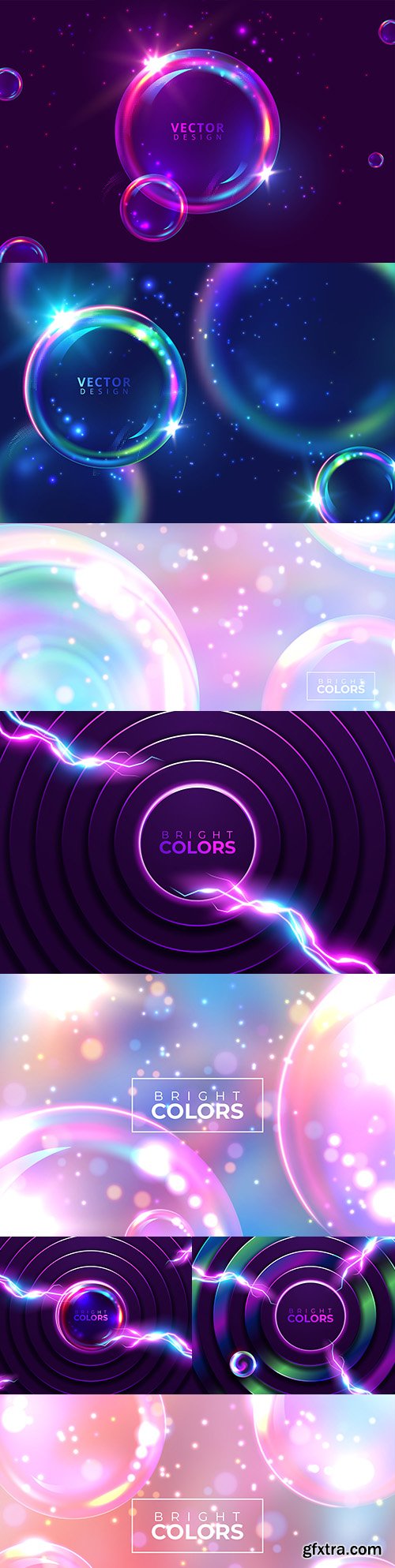 Glowing gradient neon balls modern background
Glowing gradient neon balls modern background