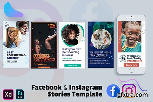 Creative Facebook & Instagram Stories Template