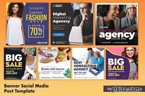 Social Media Post Banner Promotion PSD Templates