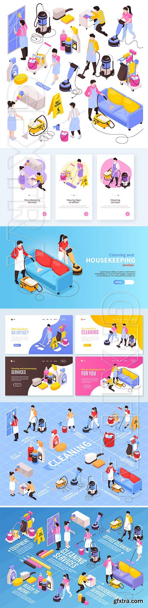 Isometric cleaning service