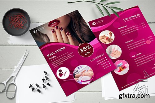 Nail Studio Flyer Two Sided Price List Template Nail Studio Flyer Two Sided Price List Template