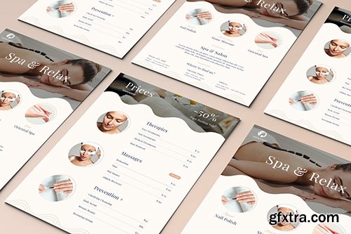 Spa Relax Two Sided Price List Flyer Spa Relax Two Sided Price List Flyer