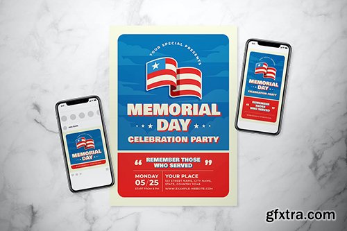 US Memorial Day Flyer Set US Memorial Day Flyer Set