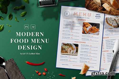 Modern Food Menu