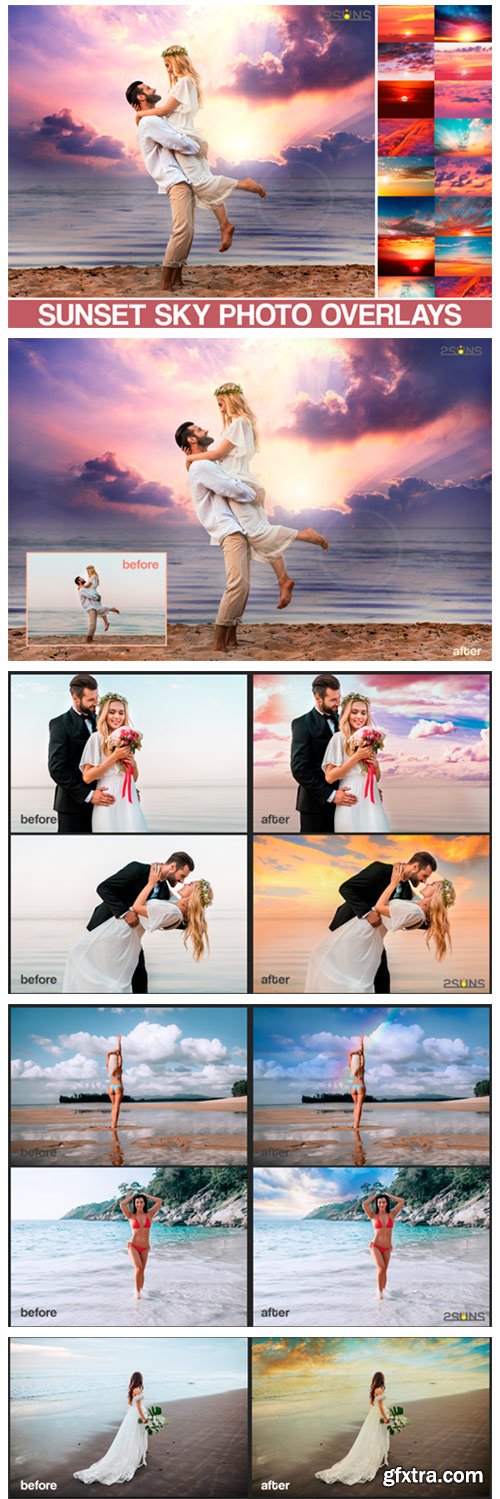 100 Sunset Sky Photo Overlays, Photoshop 3933224 100 Sunset Sky Photo Overlays, Photoshop 3933224