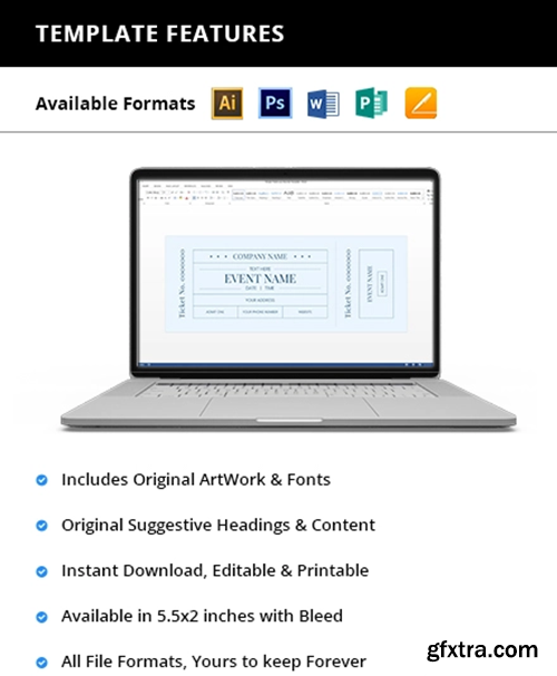 Blank Admission Ticket Template GFxtra