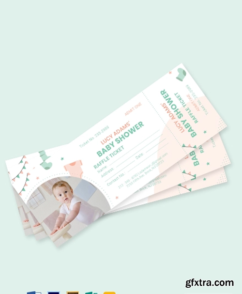 Baby Shower Raffle Ticket Template » GFxtra