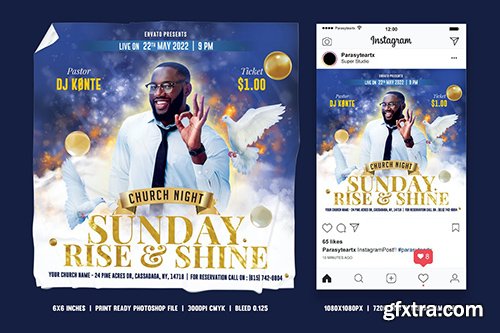 Church Anniversary Square Flyer & Instagram Post