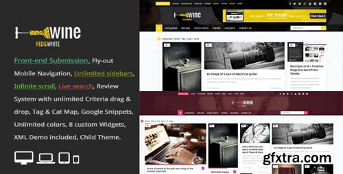 ThemeForest - Wine Masonry v2.9 - Review & Front-end Submission WordPress Theme - 8259466