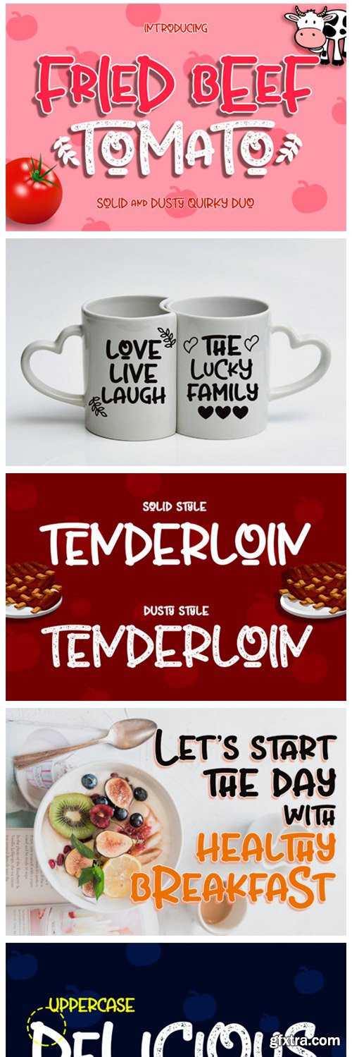 Fried Beef Tomato Font Fried Beef Tomato Font