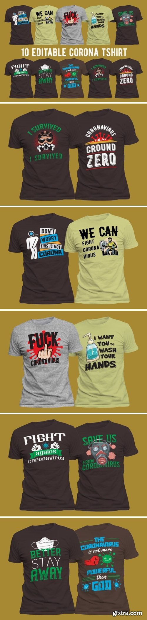 10 Editable Coronavirus Tshirt 3944217