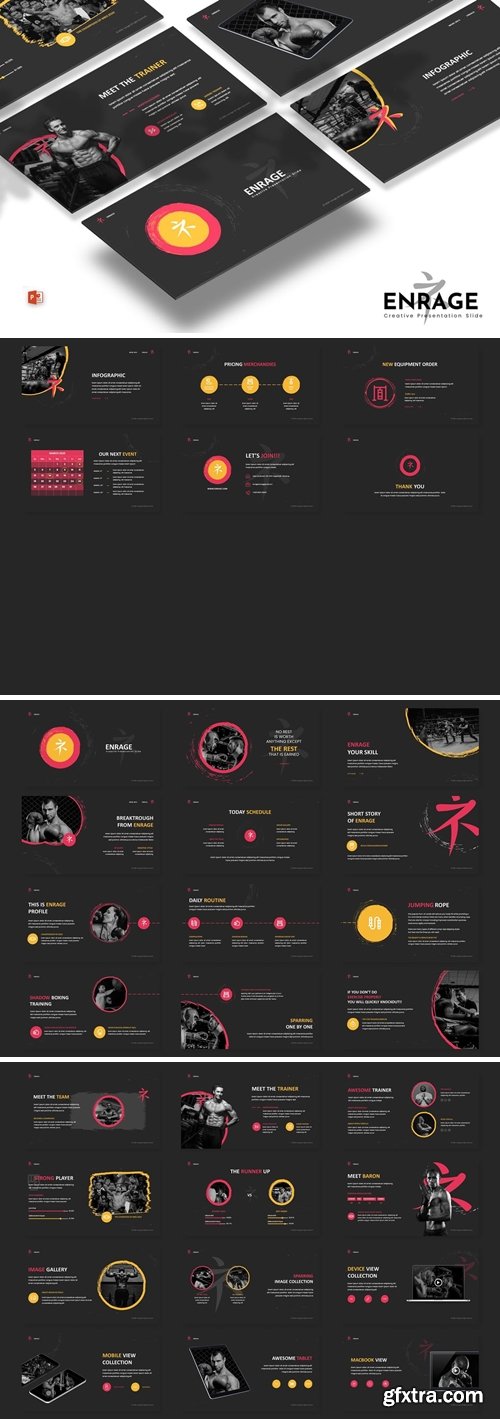 Enrage Powerpoint, Keynote and Google Slides Templates