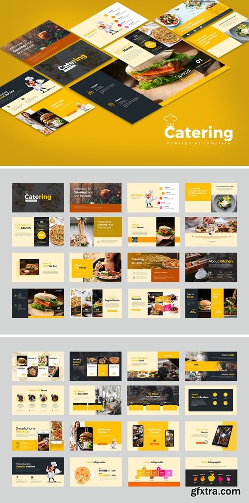 Catering Powerpoint, Keynote and Google Slides Templates