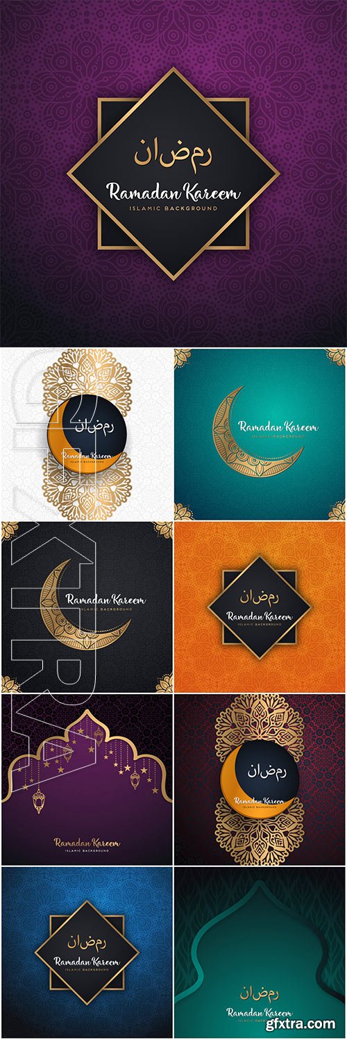 Beautiful ramadan kareem vector design with mandala # 4