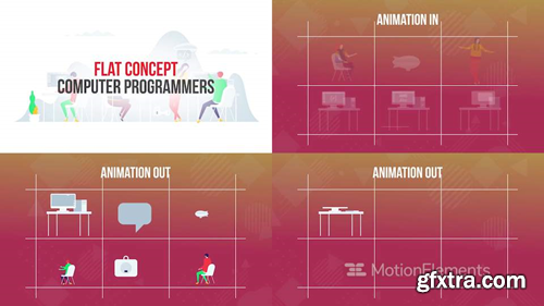 me14680884-computer-programmers-flat-concept-montage-poster