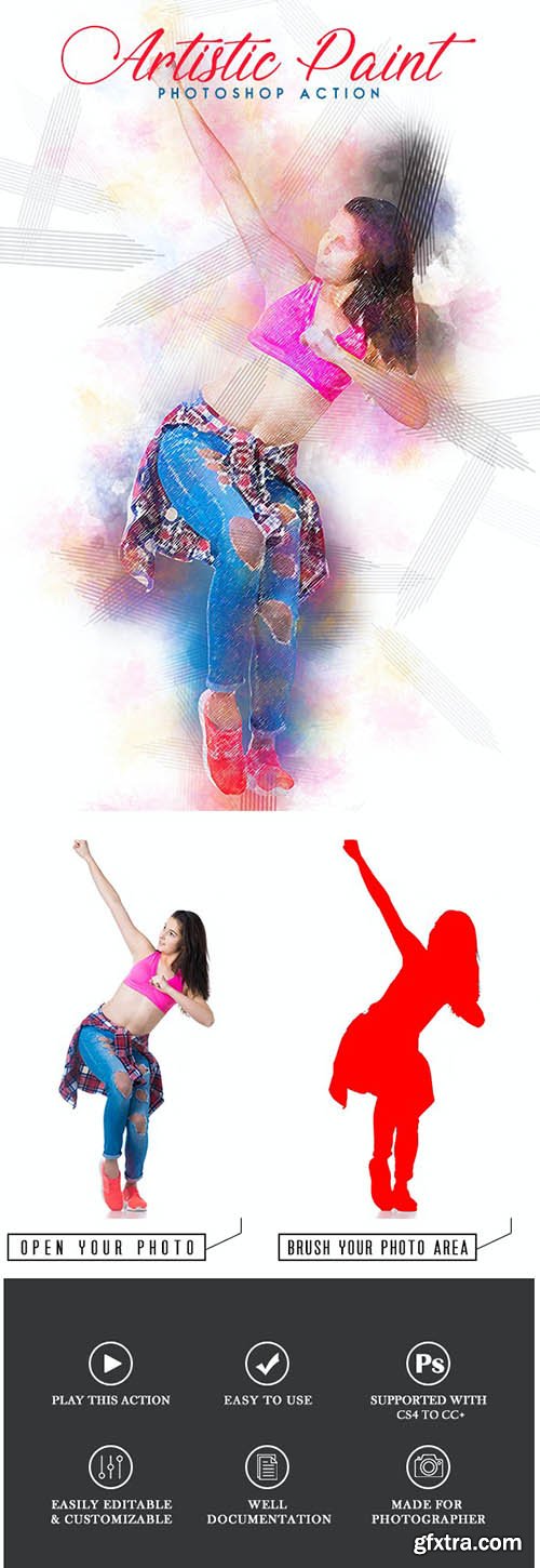 GraphicRiver - Artistic Paint Photoshop Action 26286772