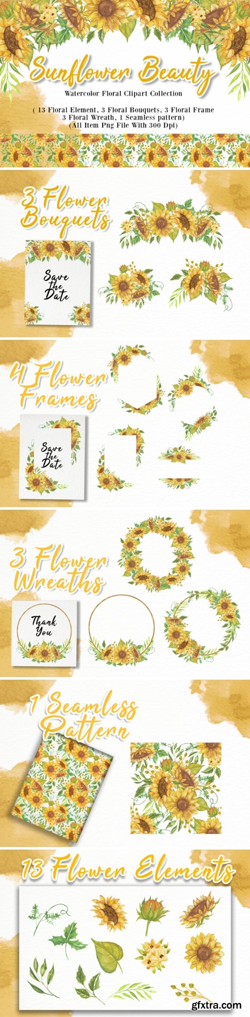 Sunflower Beauty Watercolor Illustration 3957085