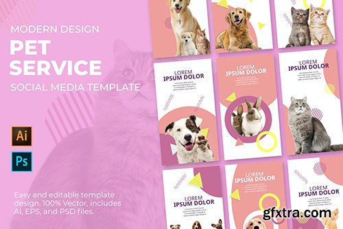 Pet Service Social Media Template 3 Pet Service Social Media Template 3