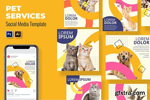 Pet Service Social Media Template Pet Service Social Media Template