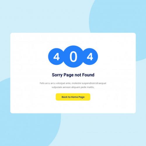 404 Page Design Premium PSD