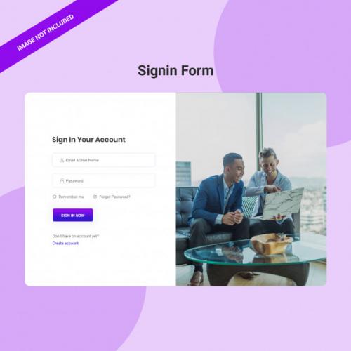 Signin From Design Premium PSD