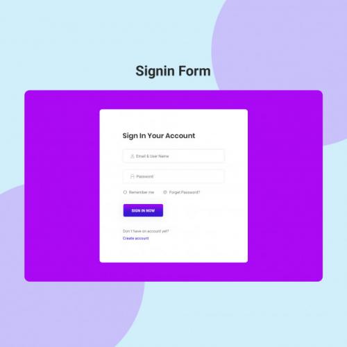 Signin Page Template Premium PSD