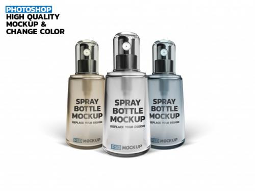 Spray Bottles Mockup Premium PSD