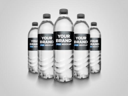 Water Bottles Mockup Premium PSD