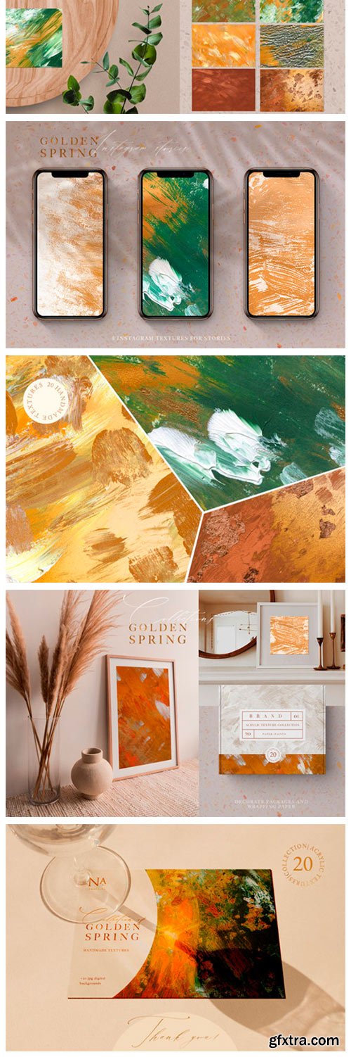 20 Golden Spring Acrylic Textures 3946324 20 Golden Spring Acrylic Textures 3946324
