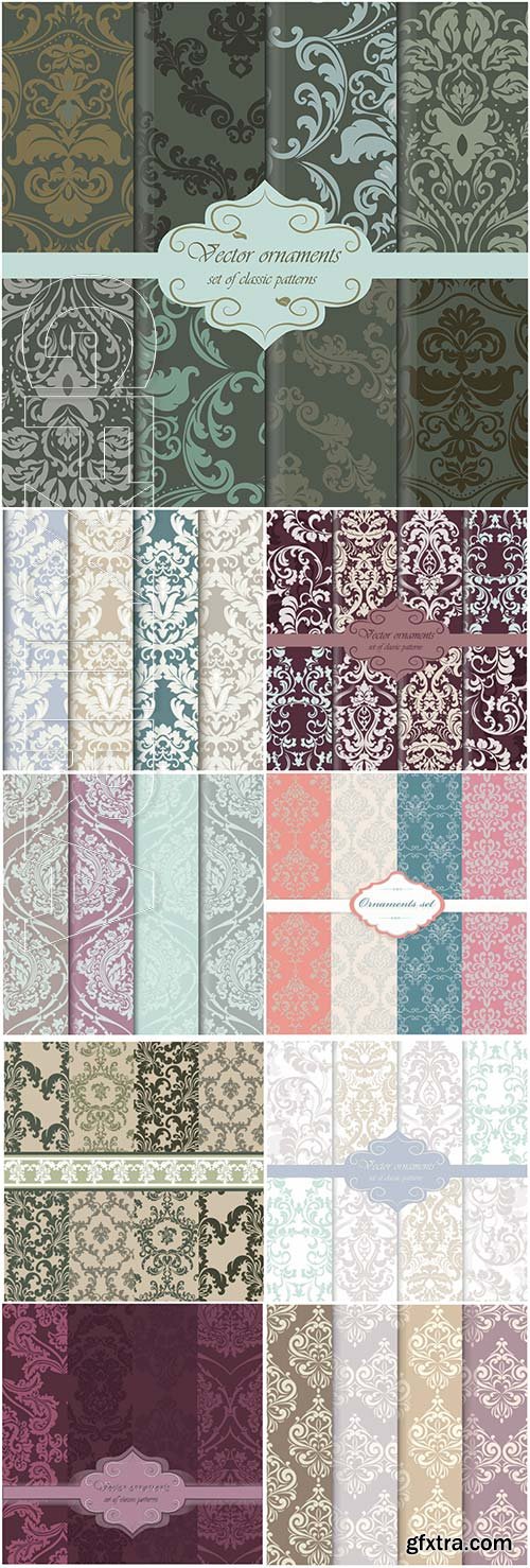 Vector colors pattern background collection