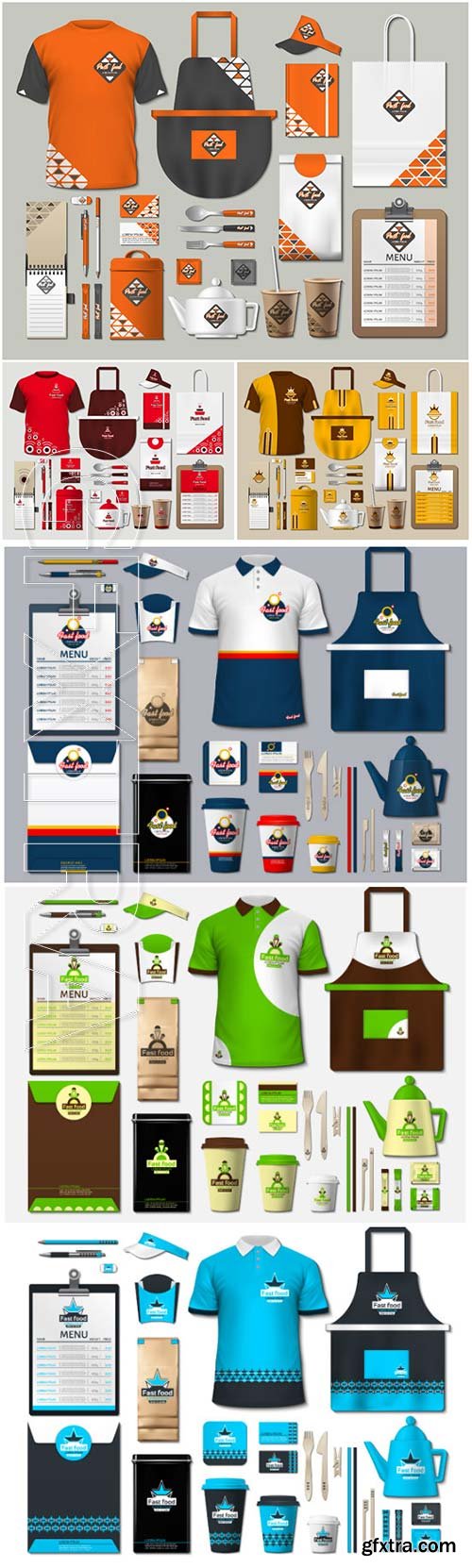 Coffee shop stationery with vector design Coffee shop stationery with vector design